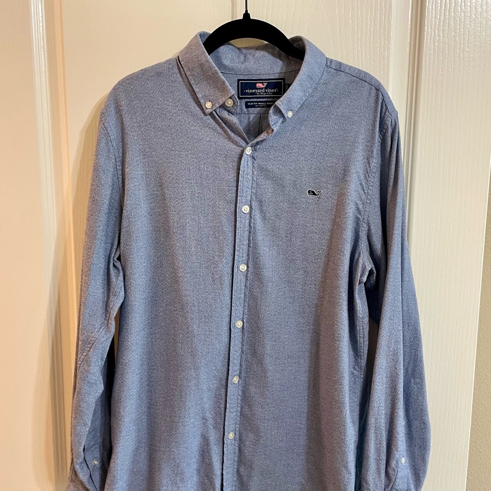 Men's Vinyard Vines Blue Button-Down Shirt